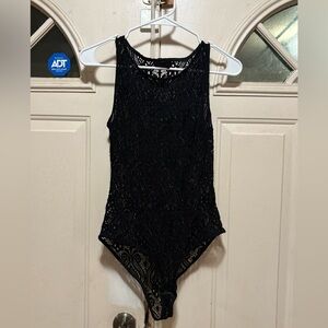 Cotton Candy Black Lace Kids Bodysuit